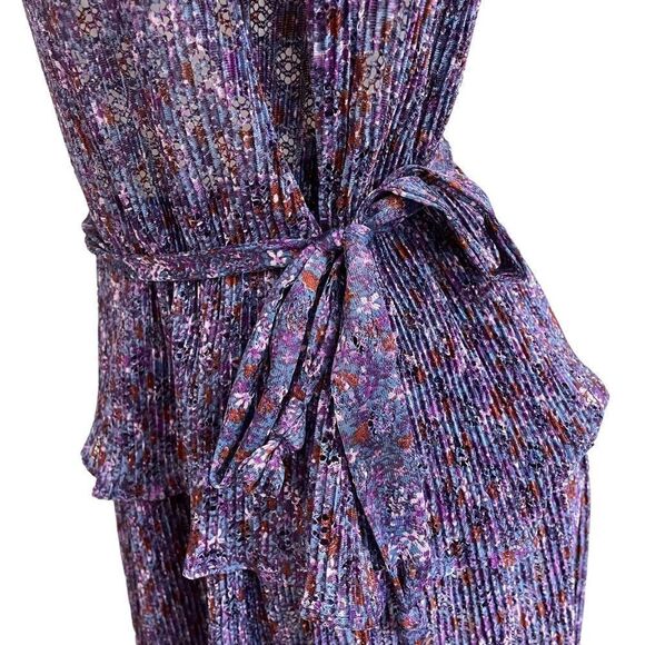 LIZ PETITES INC Vintage‎ Purple Foral Sheer SEE THRU 2-PC BLOUSE & SKIRT size 6! - Picture 4 of 12